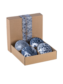 Négy darabos japán stílusú ajándék kínálótálkák