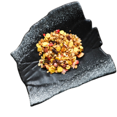 Egyedi fekete-fehér kerámia tányér