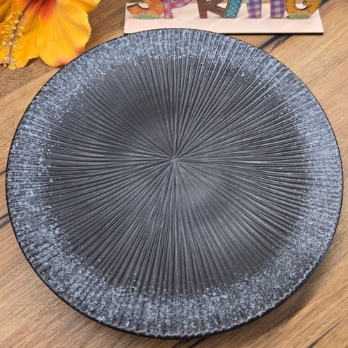 Karma szürke-fehér kerámia lapostányér 25 cm